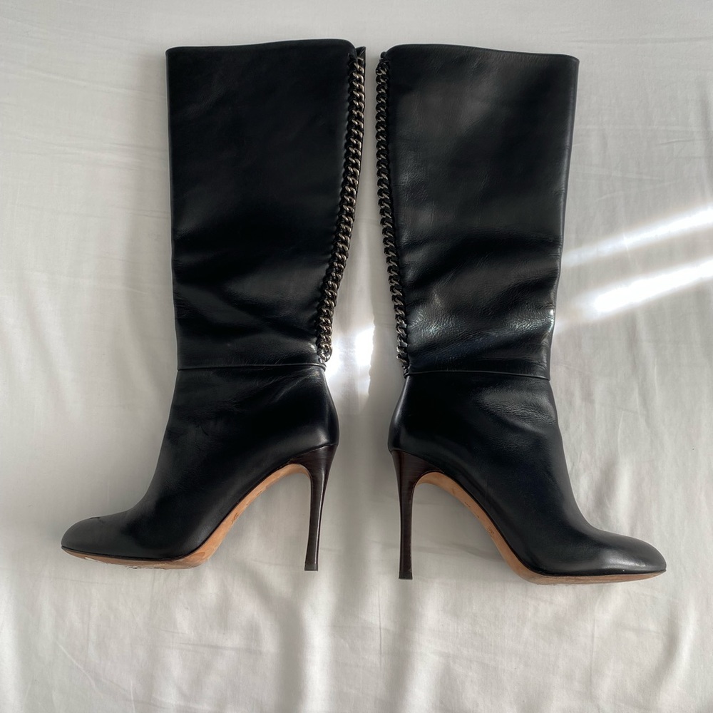 COACH Black Leather Boots, women 7B